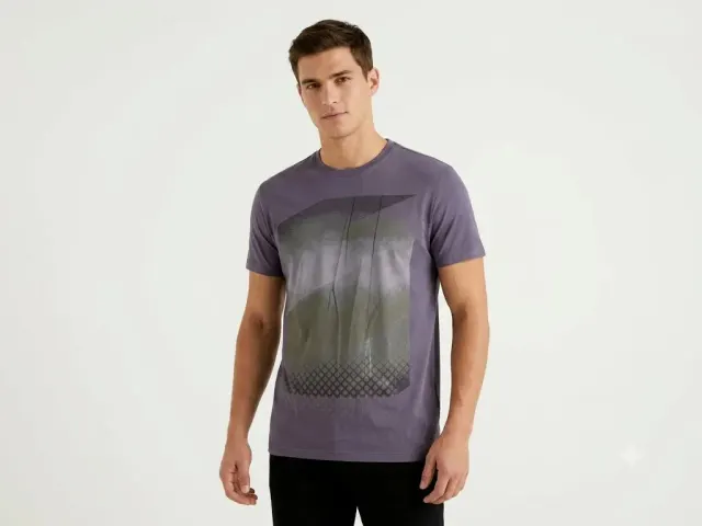 REDLOOP Men's Graphic Print T-Shirt - Medium Grey