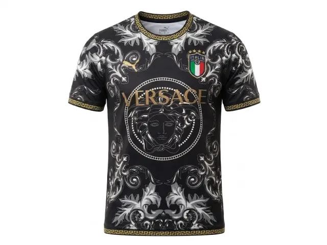 Puma x Versace Italy Special Edition Baroque Graphic T-Shirt – Black/Gold