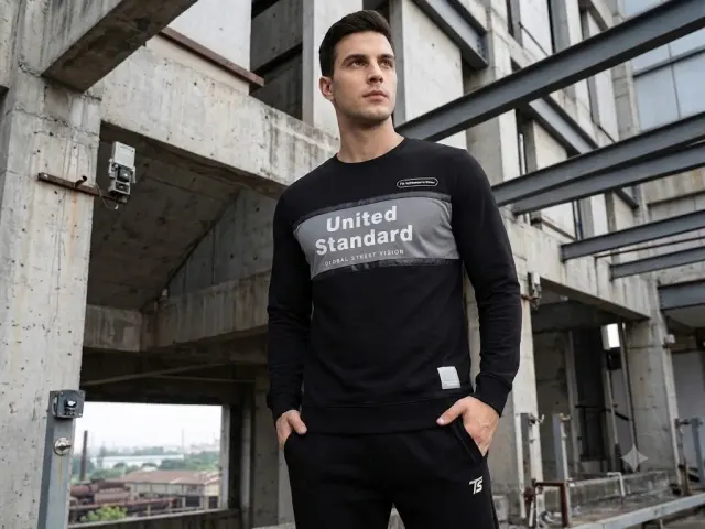 Teamspirit Men's "United Standard" Athleisure Crew Neck Full Sleeve T-Shirt
