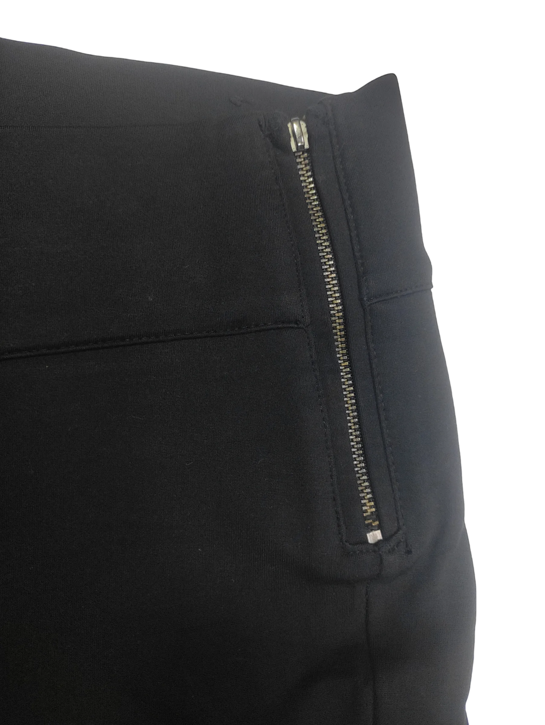 ZARA Trafaluc Women's Black Mid-Rise Skinny Ankle Pants with Exposed Zip — view 4