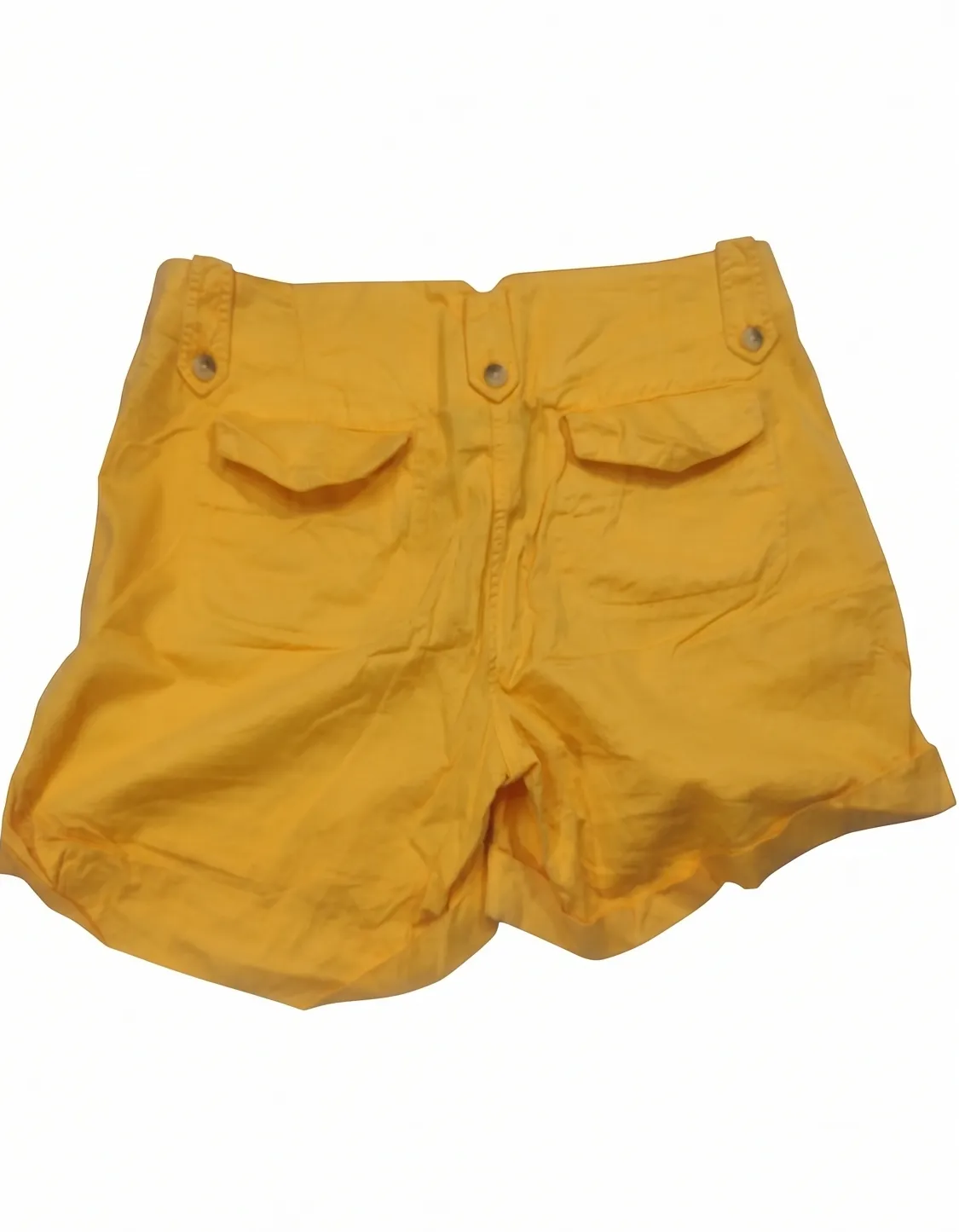 Cottonworld Women’s Yellow 100% Prewashed Cotton Chino Shorts with Pockets – Size L (80 cm) — view 4