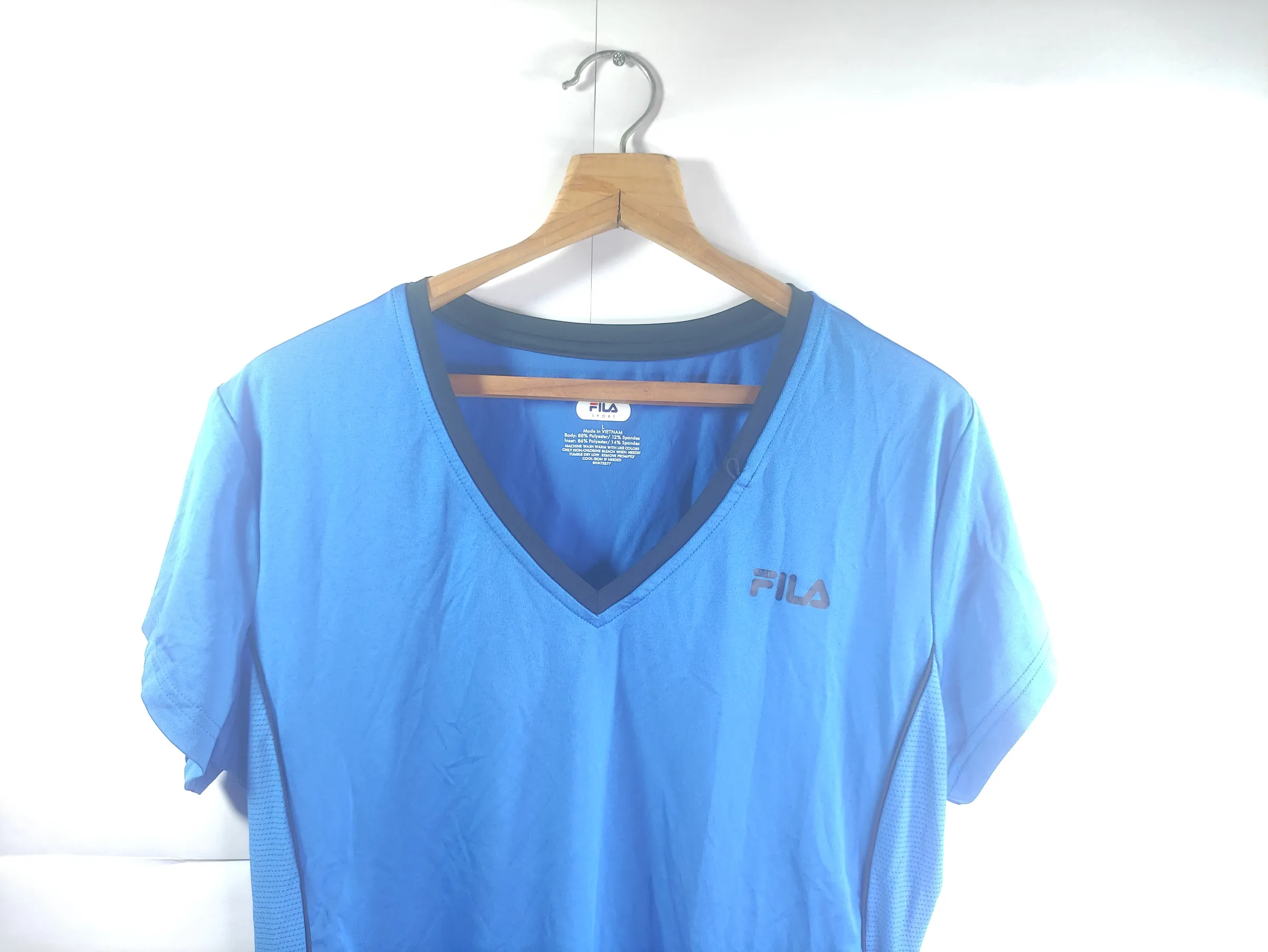 FILA Sport Women's V-Neck Athletic Short Sleeve T-Shirt – Breathable Activewear — view 3