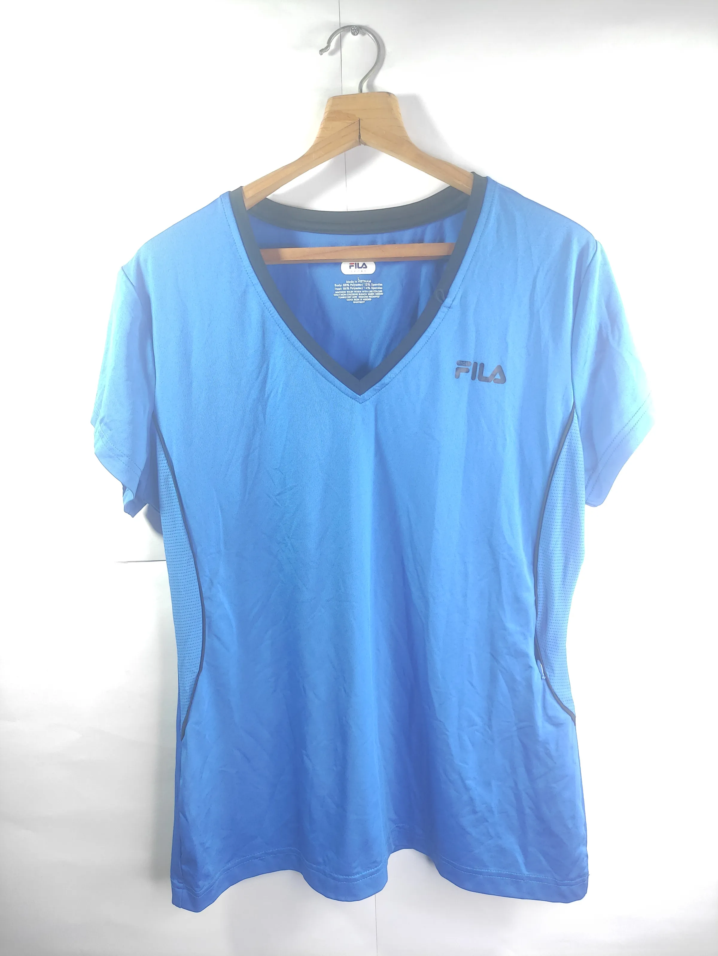 FILA Sport Women's V-Neck Athletic Short Sleeve T-Shirt – Breathable Activewear — view 2