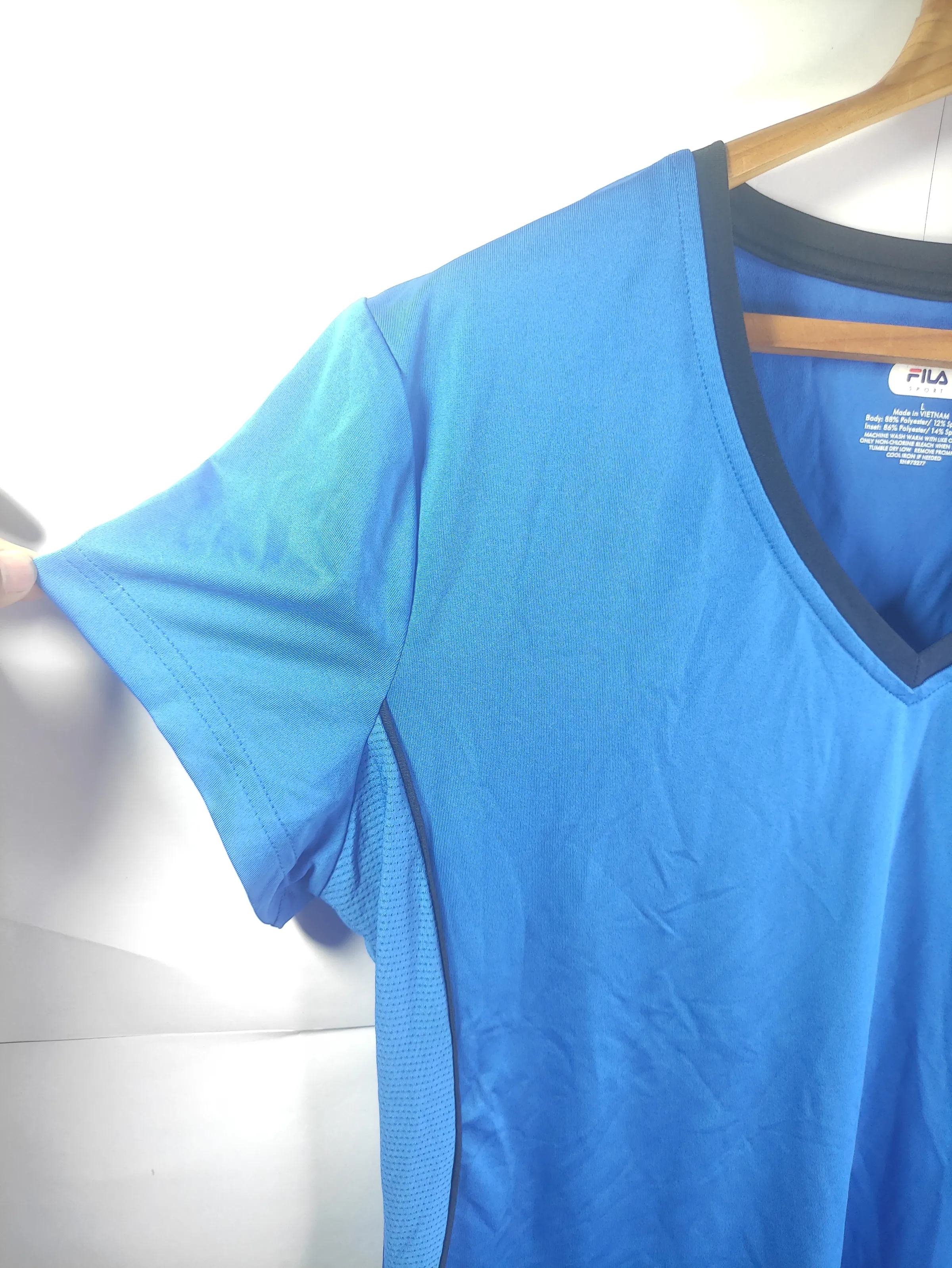 FILA Sport Women's V-Neck Athletic Short Sleeve T-Shirt – Breathable Activewear — view 4