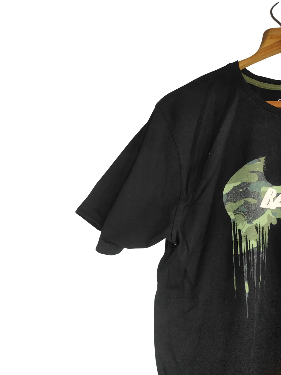 DC Comics Men's Batman Camouflage Logo Print Regular Fit Round Neck Cotton T-Shirt – Black — view 5