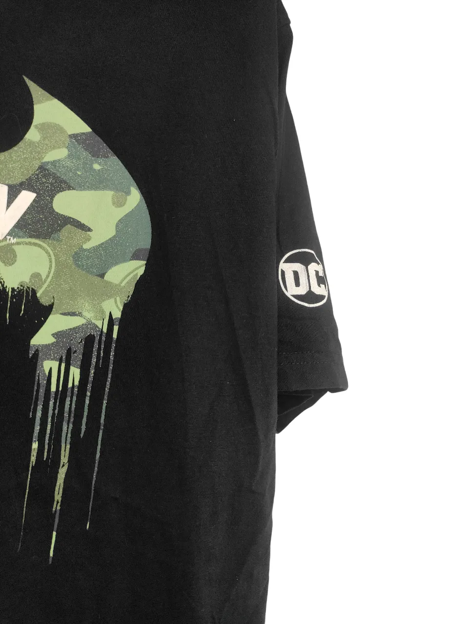 DC Comics Men's Batman Camouflage Logo Print Regular Fit Round Neck Cotton T-Shirt – Black — view 4