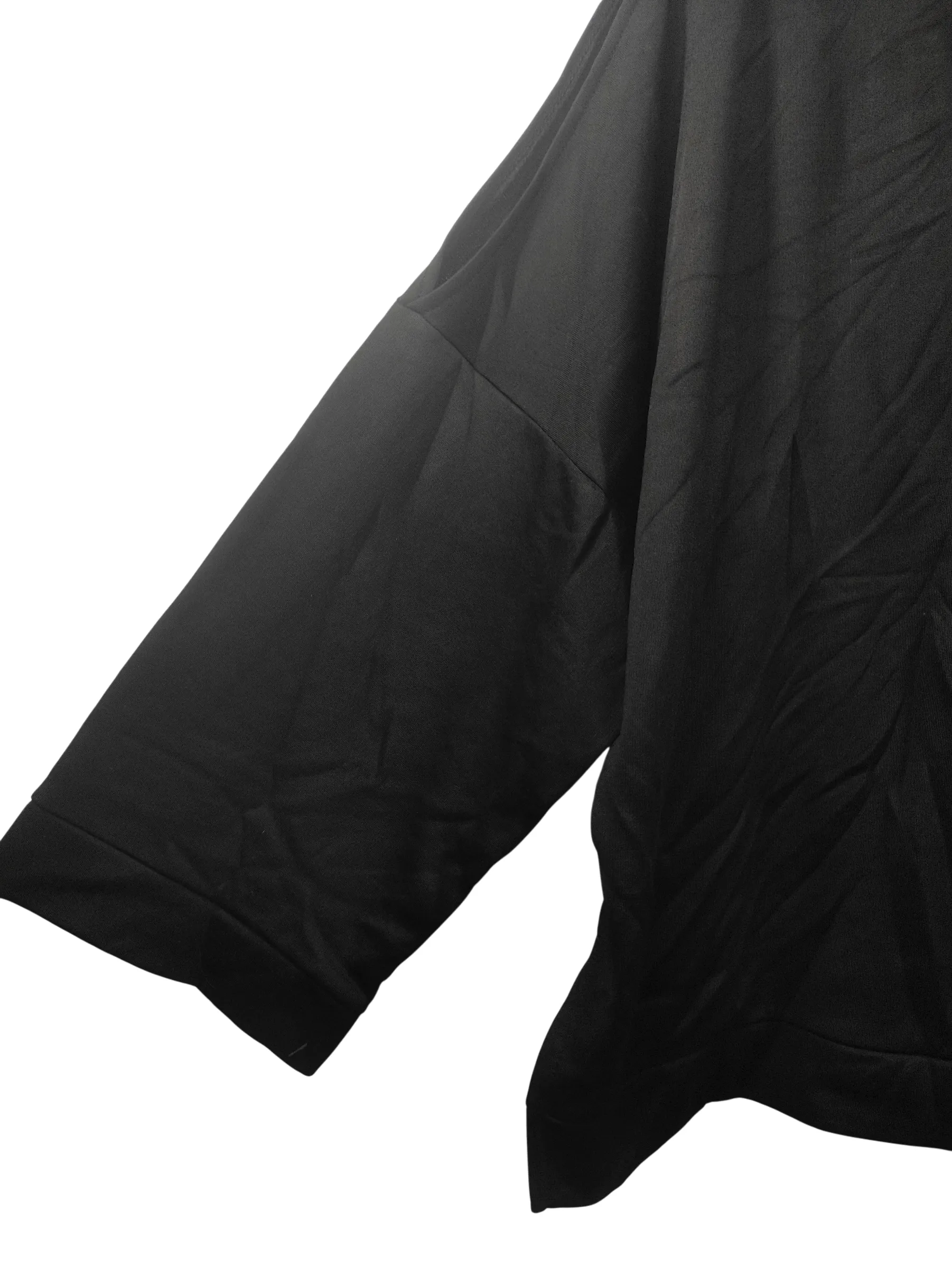 Zara Cold-Shoulder Mock-Neck Relaxed Sweatshirt in Black — view 3