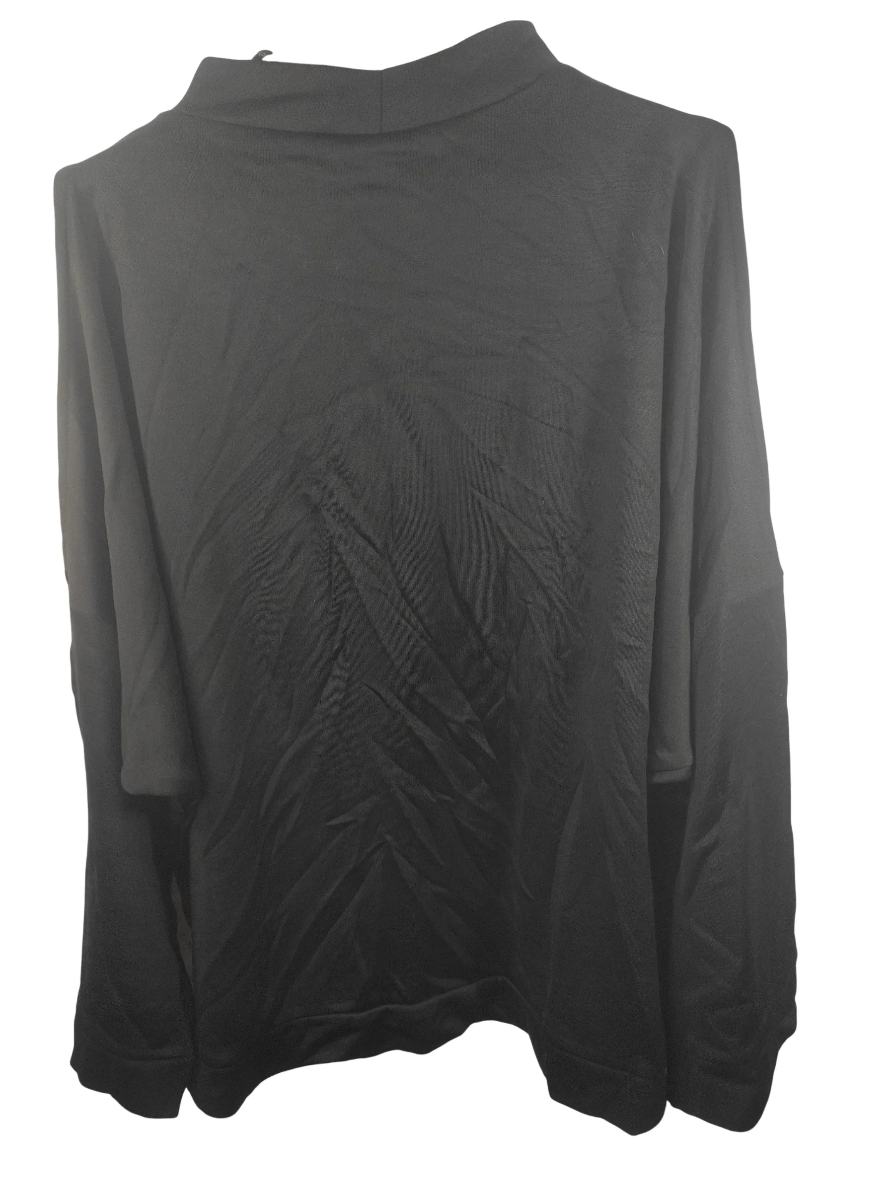 Zara Cold-Shoulder Mock-Neck Relaxed Sweatshirt in Black — view 8