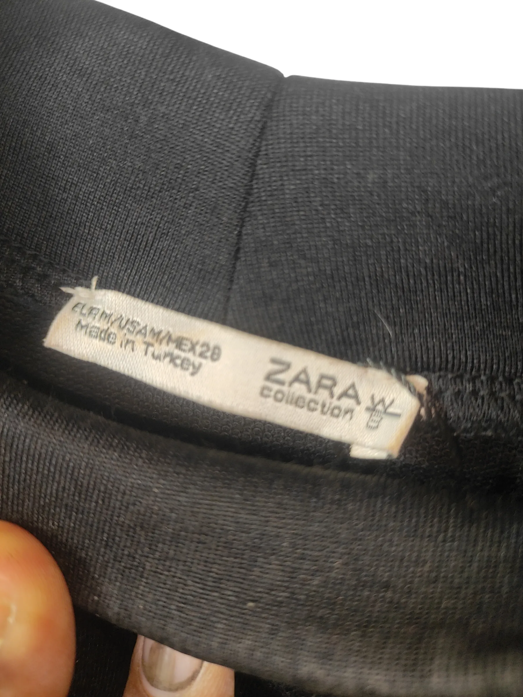 Zara Cold-Shoulder Mock-Neck Relaxed Sweatshirt in Black — view 7