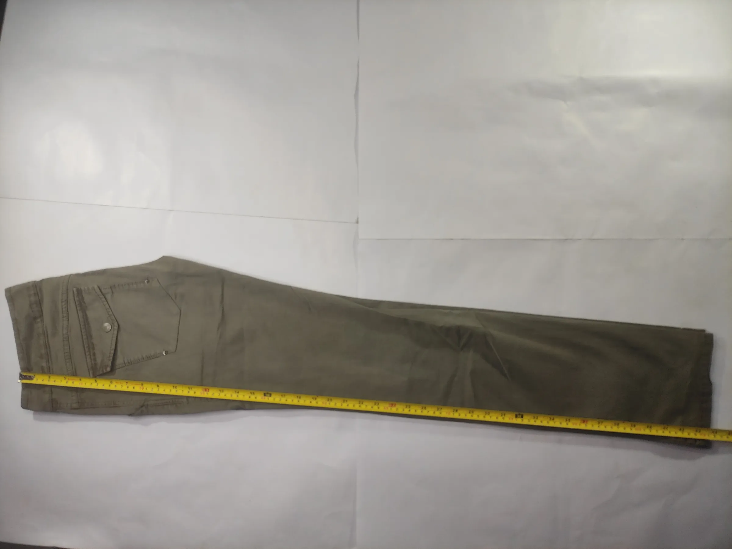 Diesel Women's Vintage Low-Rise Utility Pants with Grommet Waistband – Olive Green — view 9