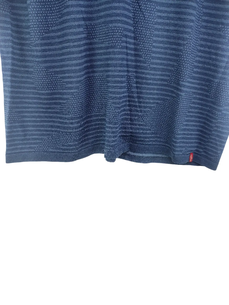 Levi's Men's Blue Striped Jacquard Knit Polo T-Shirt — view 3