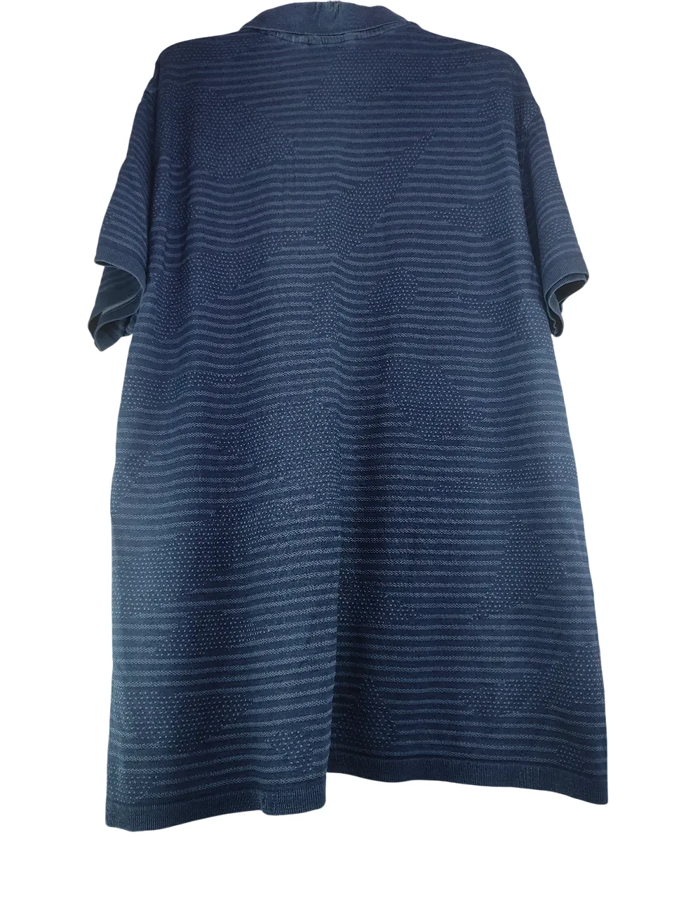 Levi's Men's Blue Striped Jacquard Knit Polo T-Shirt — view 2