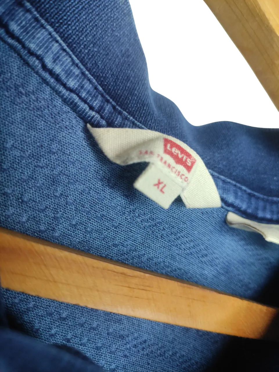 Levi's Men's Blue Striped Jacquard Knit Polo T-Shirt — view 4