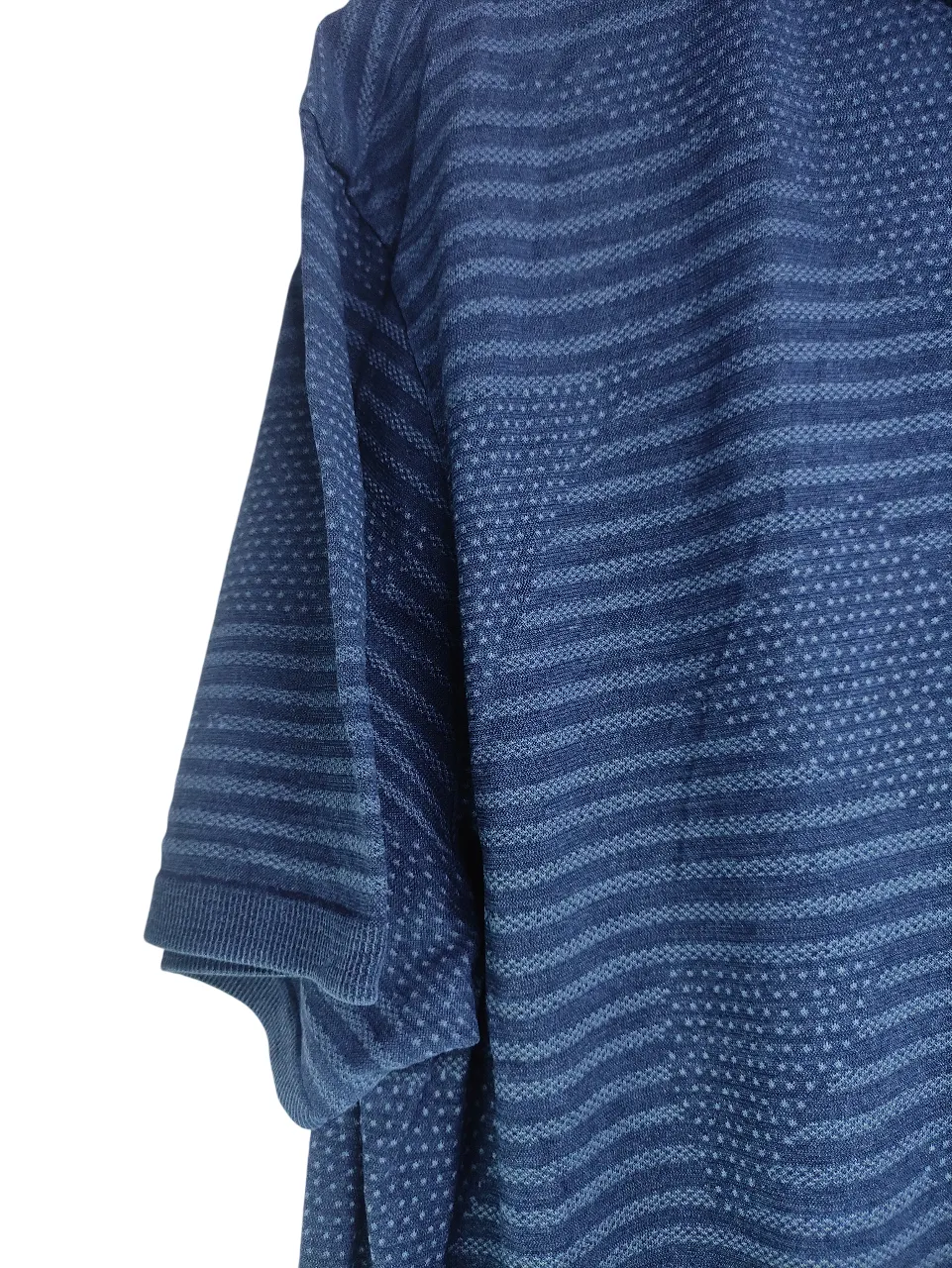 Levi's Men's Blue Striped Jacquard Knit Polo T-Shirt — view 6