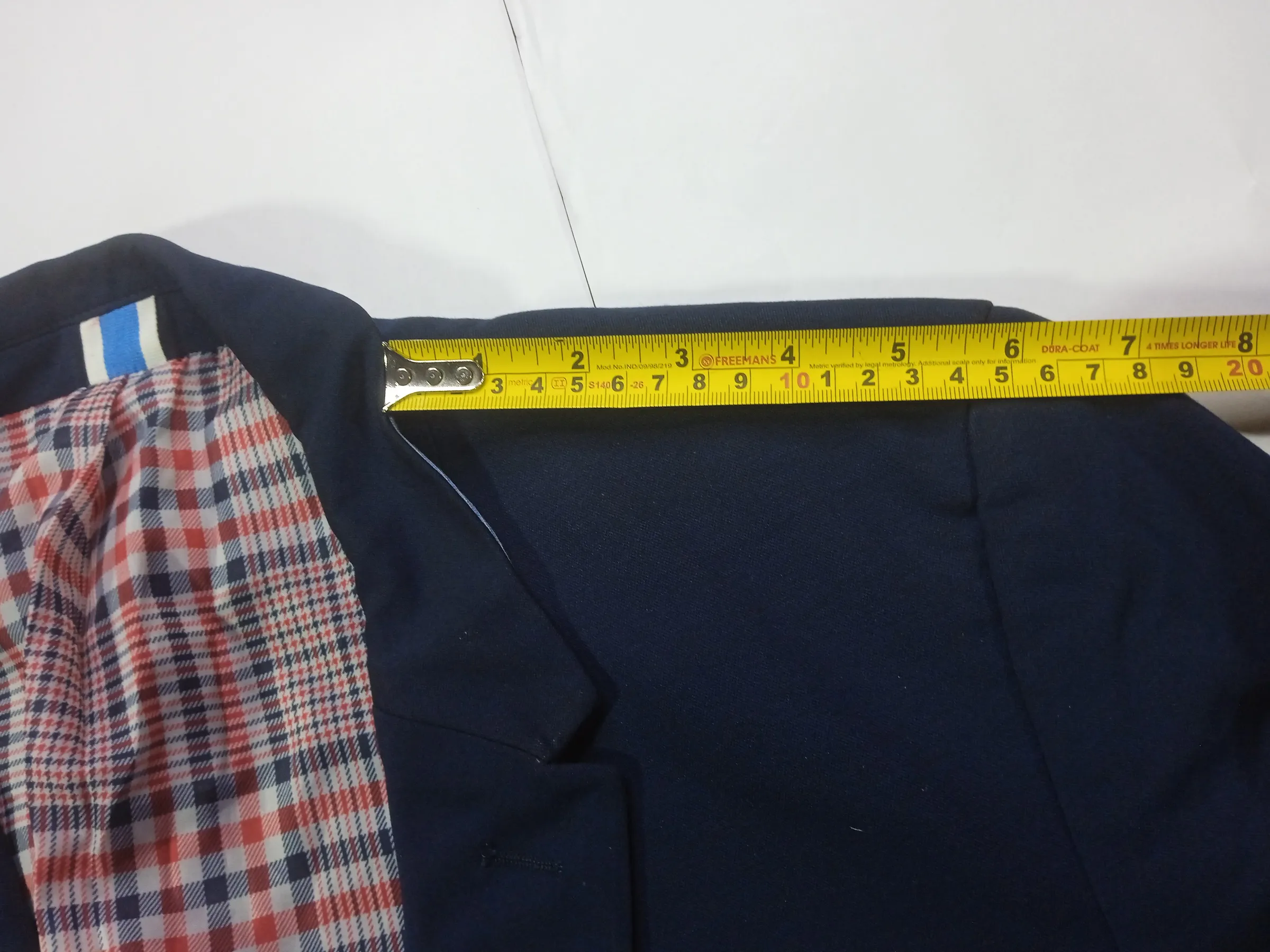 Zara Men's Slim Fit Navy Blue Casual Blazer with Checkered Lining — view 7