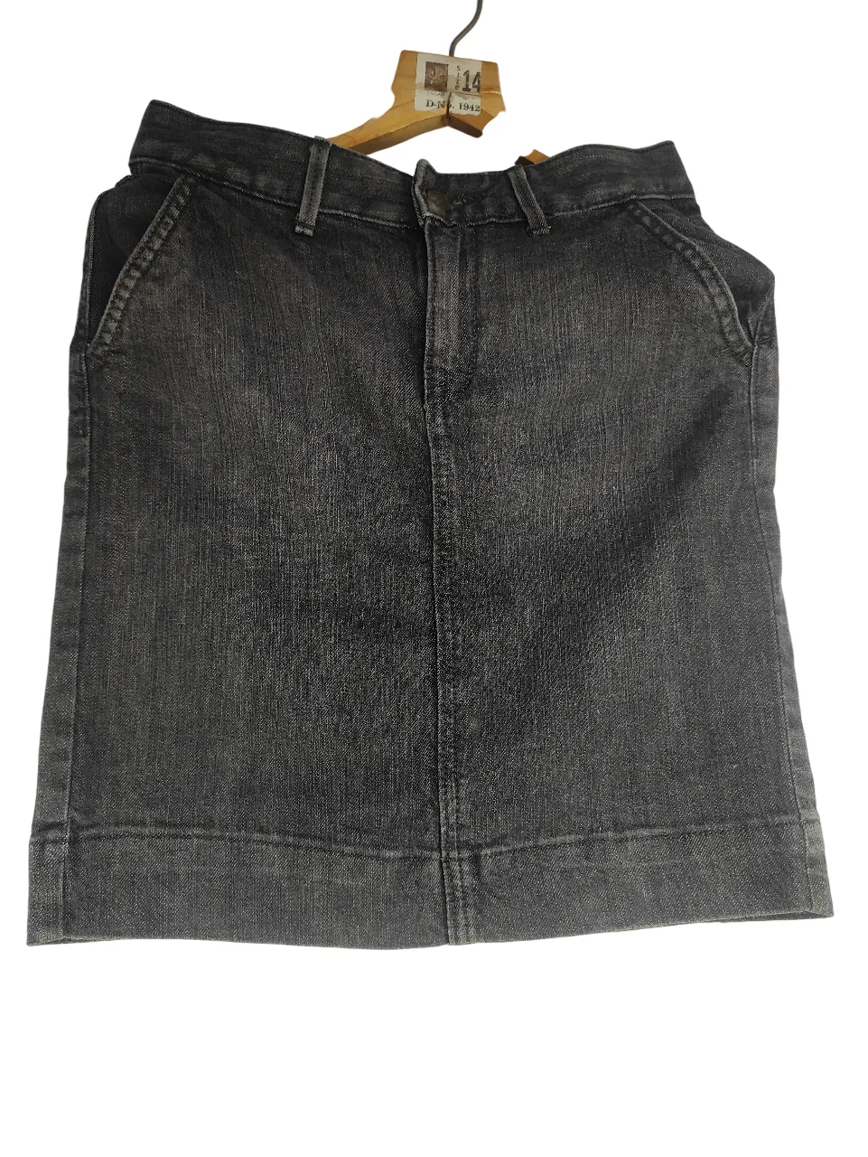 Banana Republic Petite Washed Black Denim Mini Pencil Skirt - Size 28 — view 6