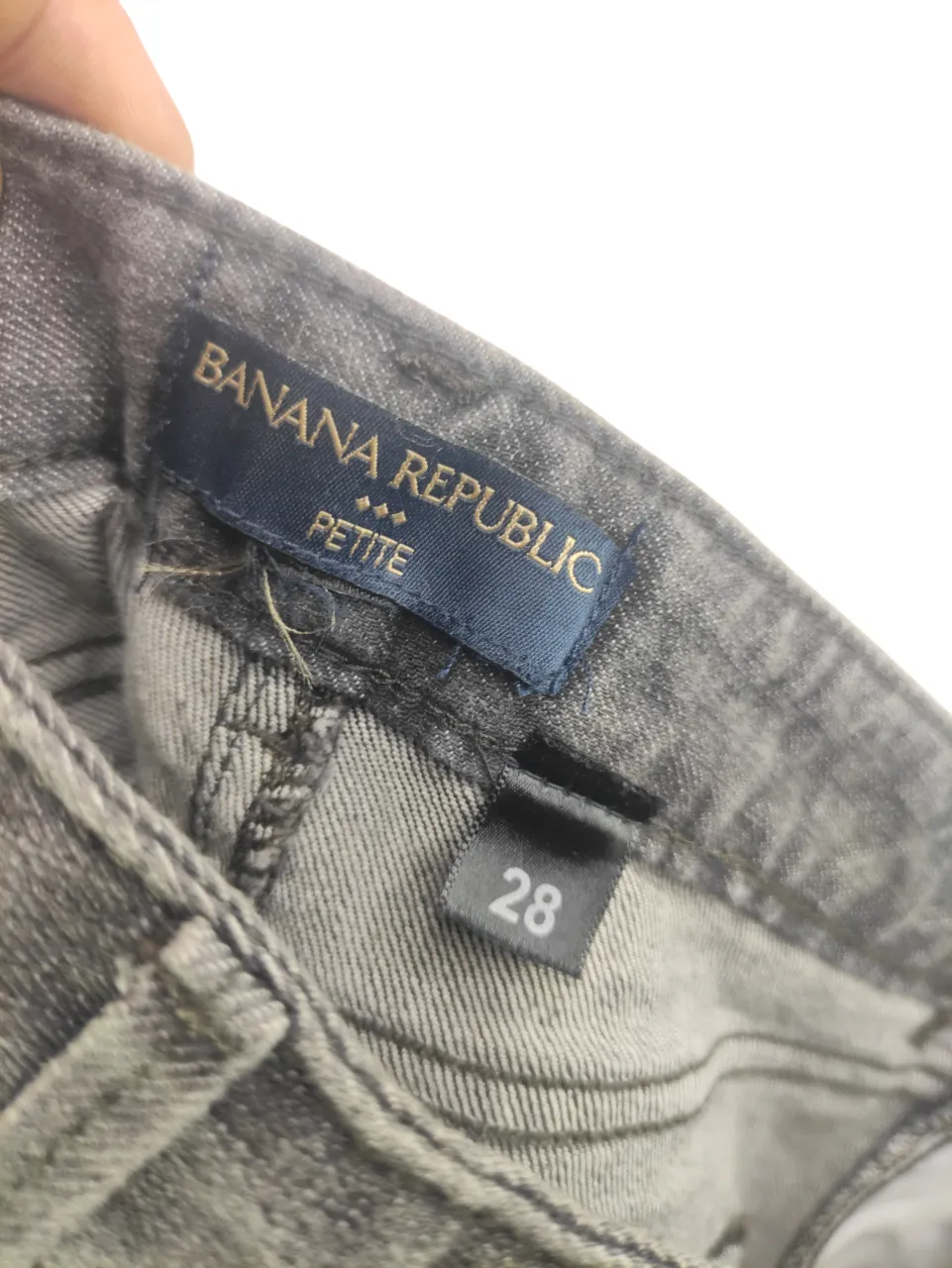 Banana Republic Petite Washed Black Denim Mini Pencil Skirt - Size 28 — view 2
