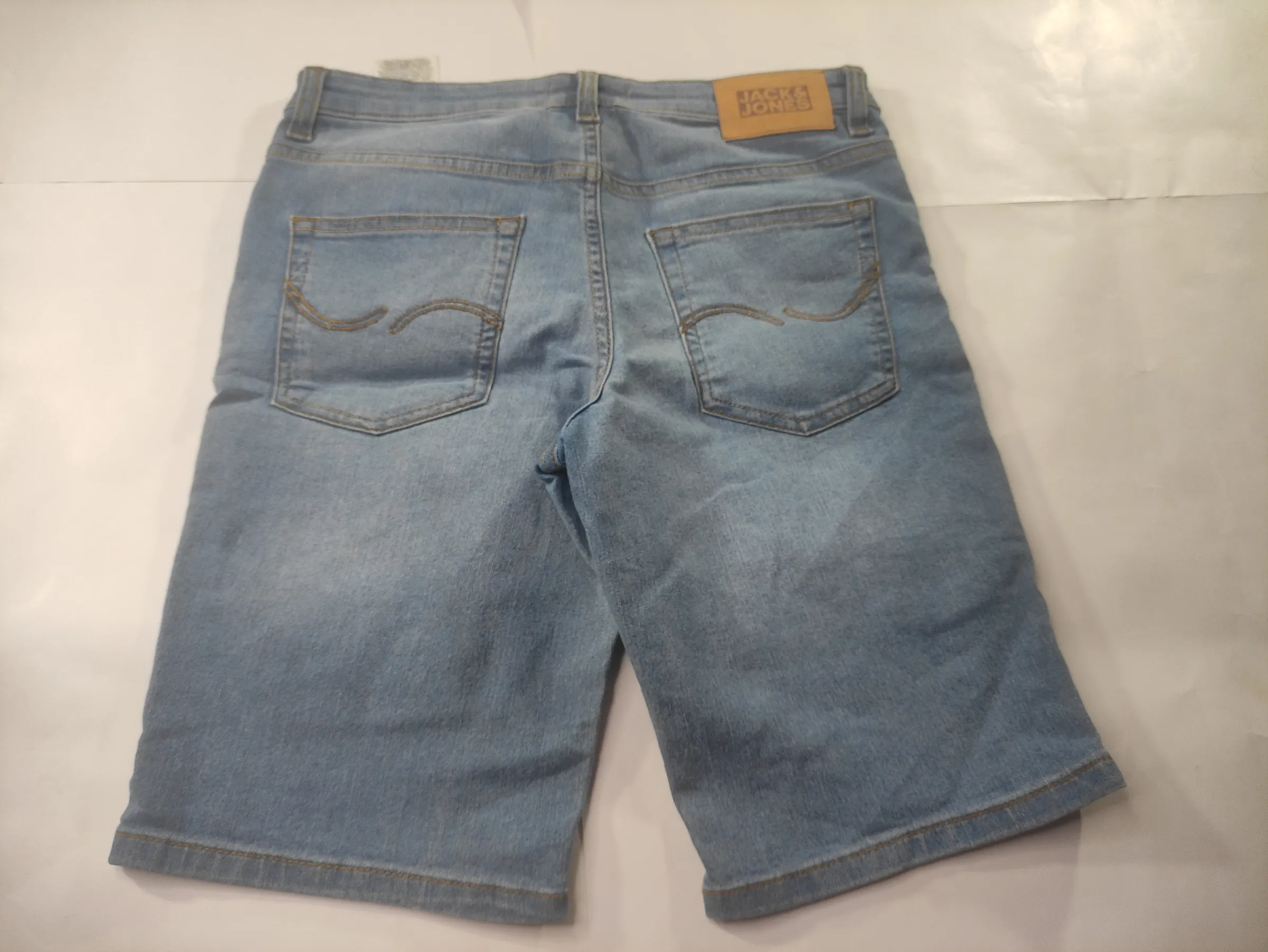 JACK & JONES Junior Boys Light Blue Washed Regular Fit Denim Shorts (13-14 Years) — view 3