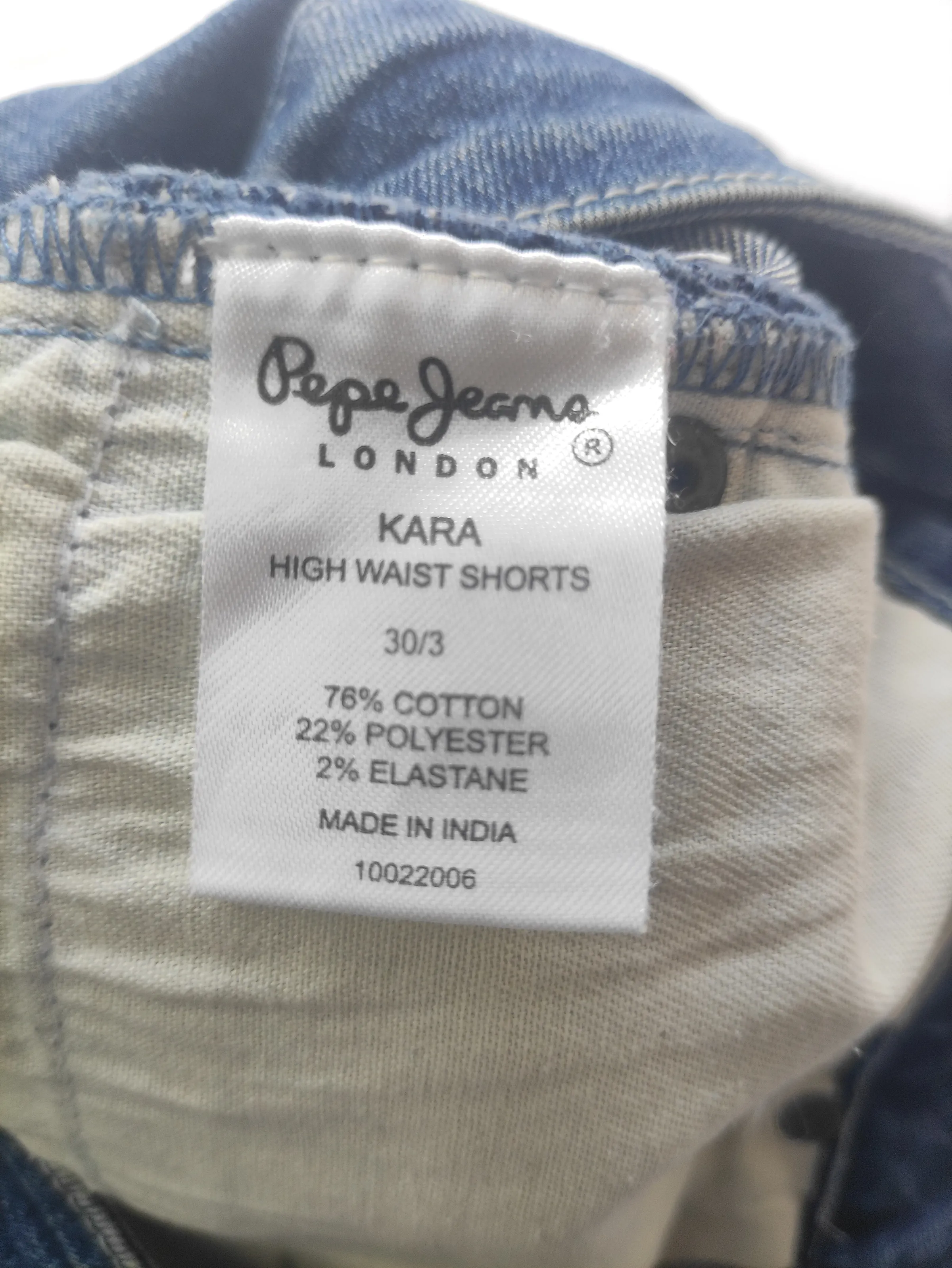 Pepe Jeans London Women's Kara High-Waist Distressed Denim Shorts (Size 30) — view 5